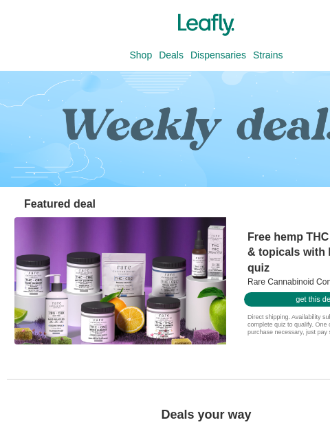 leafly newsletter: January weed deals are here 🌲