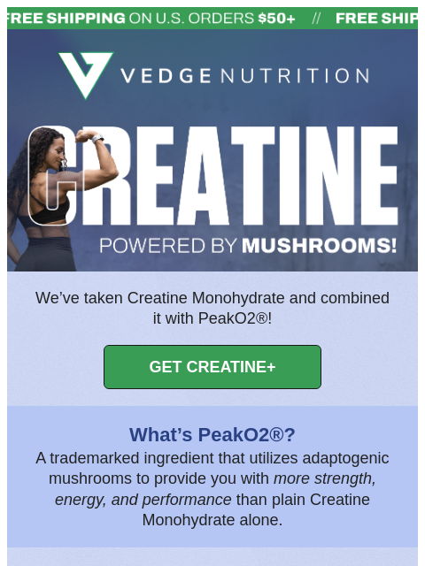 vedgenutrition newsletter: 🍄 Created with Mushrooms