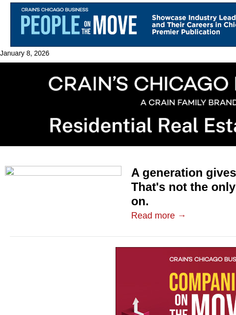 crainalerts newsletter: A generation gives up on homeownership