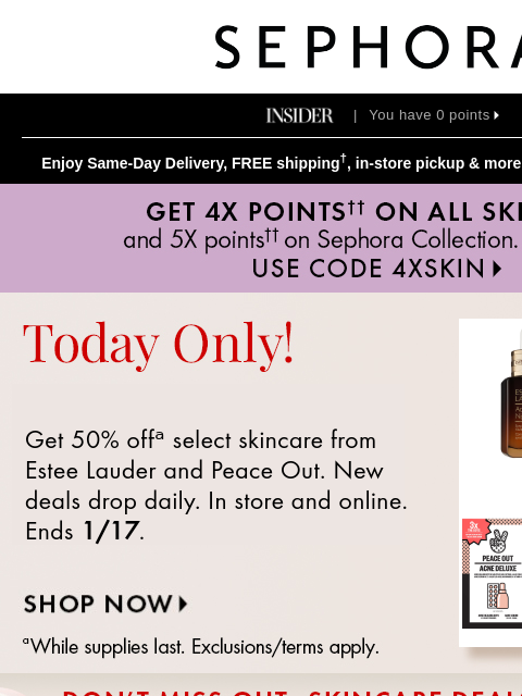 sephora newsletter: Did you know that points = rewards?
