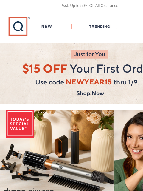 qvcemail newsletter: Dyson Airwrap TSV® & Top Brands on Sale + Get $15 ...