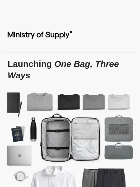 ministryofsupply newsletter: Boston One Bag: Unpacked