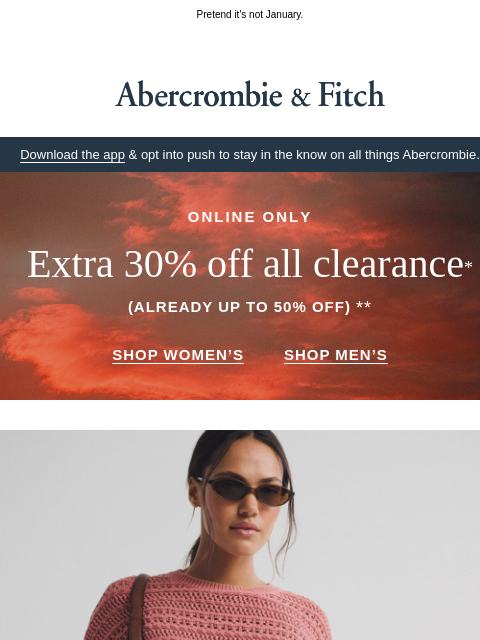 abercrombie newsletter: The swimsuits we wear on vacation.