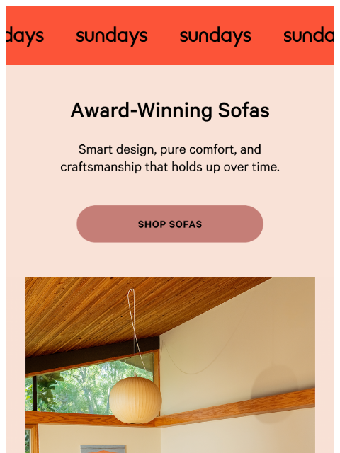 sundays-company newsletter: Lounge-worthy & award-winning