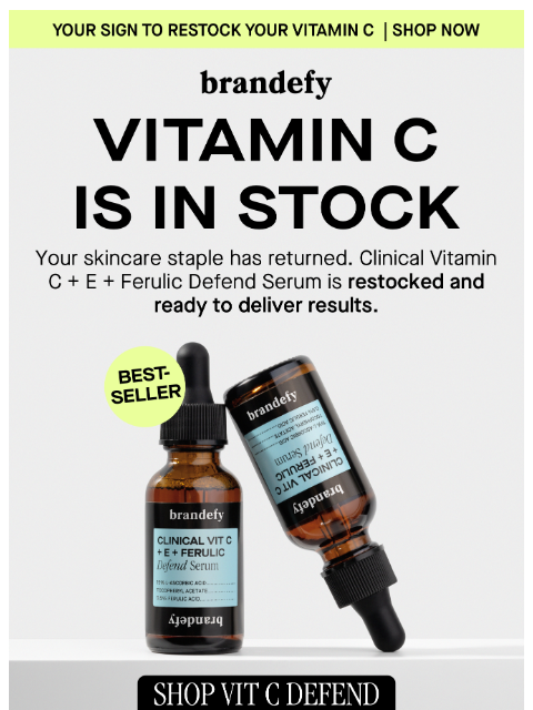 brandefyskin newsletter: The wait is over