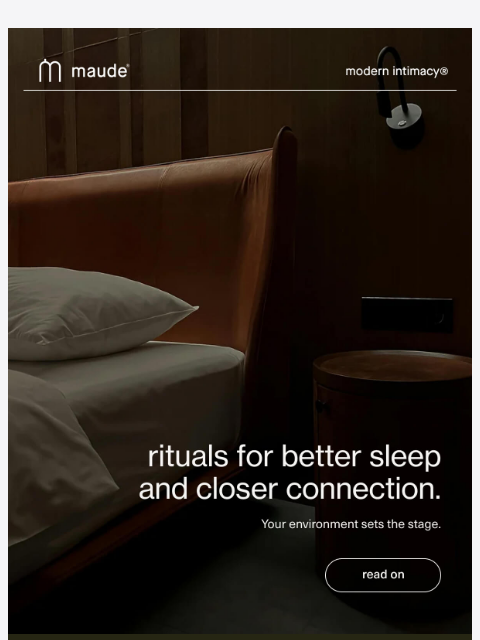 getmaude newsletter: wind down, together or solo.