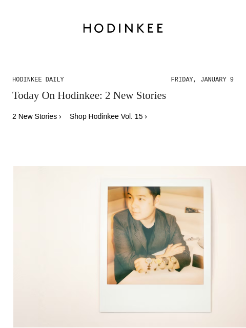 hodinkee newsletter: Hodinkee Daily | 01/09/2026