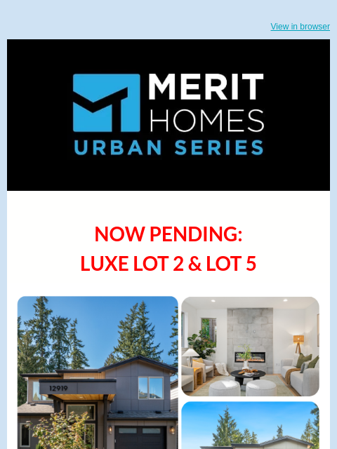 merithomesinc newsletter: Only 1 Home Left at LUXE in South Rose Hill