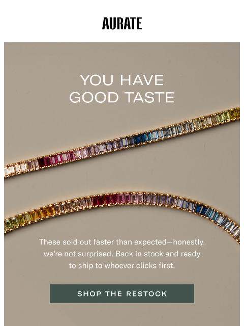 auratenewyork newsletter: These Sold Out Instantly