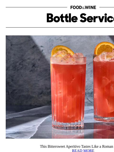 foodandwine newsletter: This Bittersweet Aperitivo Tastes Like a Roman Hol...