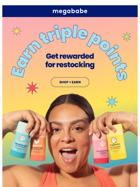 megababebeauty newsletter: Your cart could earn more👀