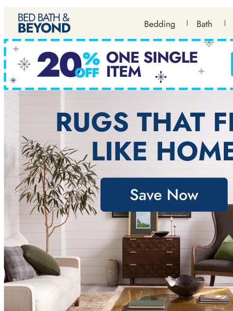bedbathandbeyond newsletter: Rugs that bring every room together