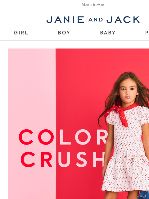 janieandjack newsletter: Color crush: all things pink & red