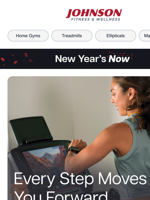johnsonfit newsletter: Start the Year with the Perfect Treadmill