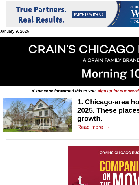 crainalerts newsletter: Where Chicago home sales are soaring