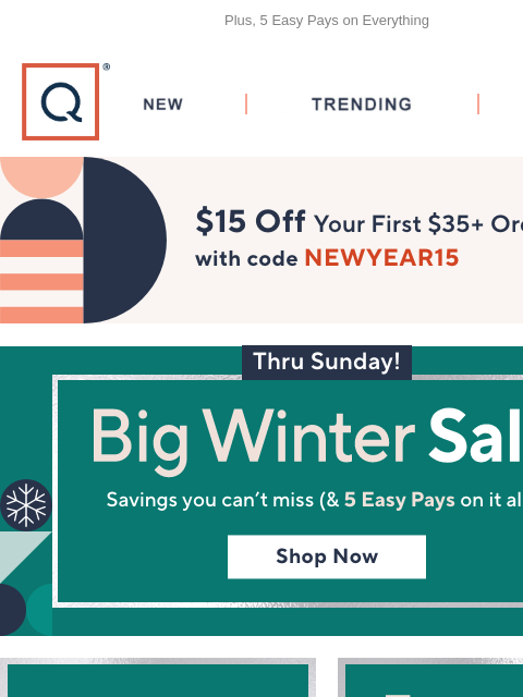 Plus, 5 Easy Pays on Everything QVC New TRENDING DEALS Unlock $15 off Your First Purchase big winter sale clearance free shipping beauty deals valentines sale handbag sale best sellers Roar Organic (24