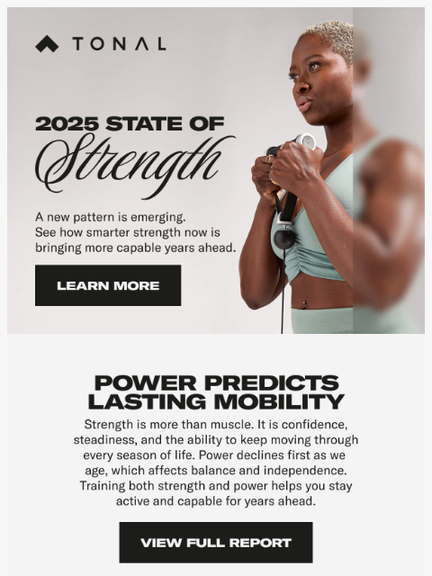 tonal newsletter: Is It Possible to Get Stronger as You Age?