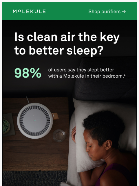 molekule newsletter: 🌙✨ Why 98% say they Sleep Better with Molekule