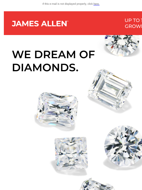 jamesallen newsletter: Dream Big & Get More Carats