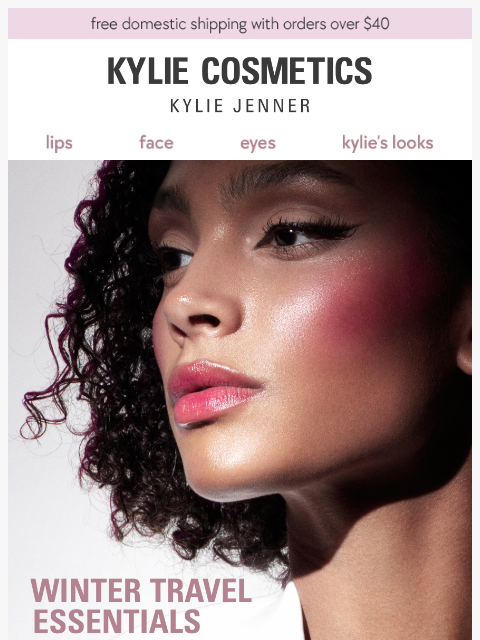 kyliecosmetics newsletter: winter travel packing list ✈️