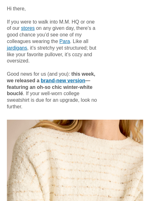 mmlafleur newsletter: Special-edition jardigans just dropped.