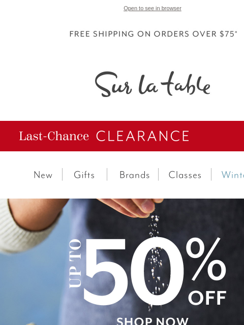 surlatable newsletter: Winter Reset Sale: Shop The Best Brands