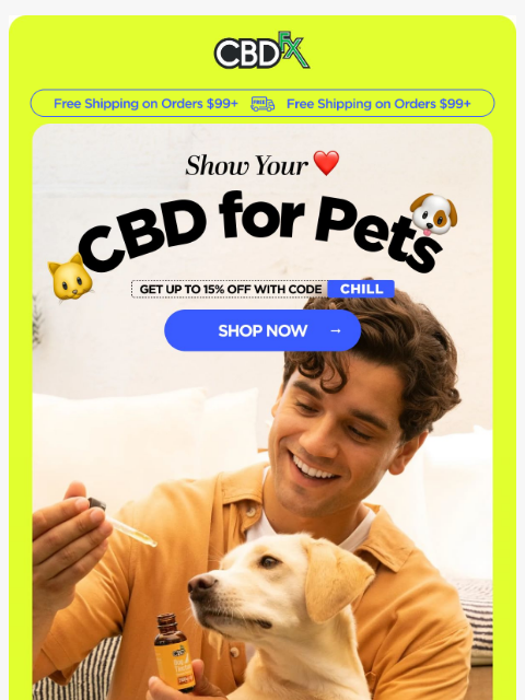 cbdfx newsletter: Show your ♥️ with CBD for dogs & cats!