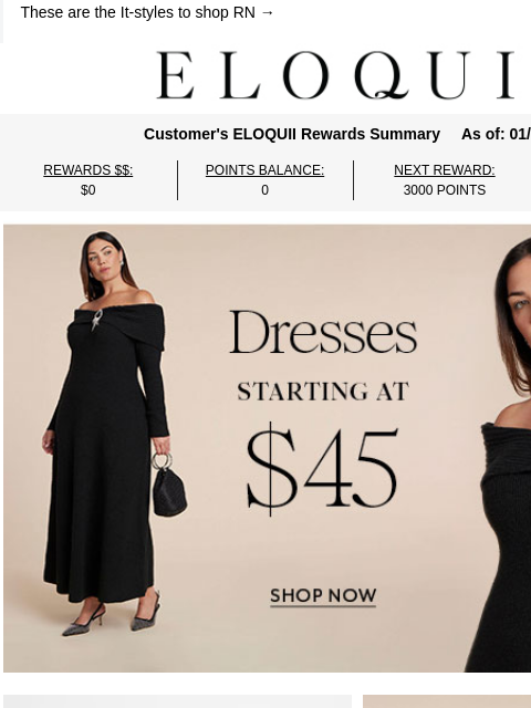 eloquii newsletter: Current dress obsessions (from $45!)
