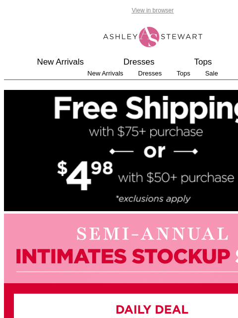 ashleystewart newsletter: 2 for $34 select bras in-store and online! 🔥 Plus...