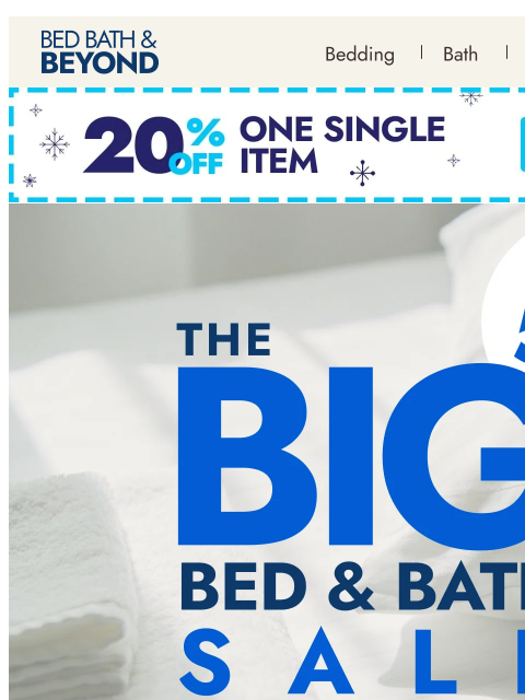 bedbathandbeyond newsletter: Up to 50% off your bed & bath reset