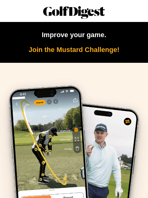 golfdigest newsletter: Improve your game today!
