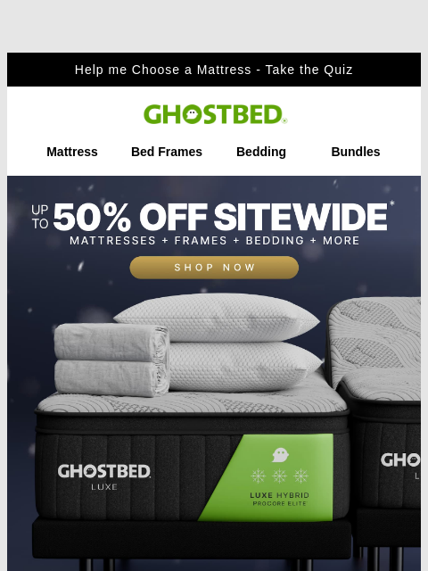 ghostbed newsletter: Cozy Up with HOT Savings 🔥