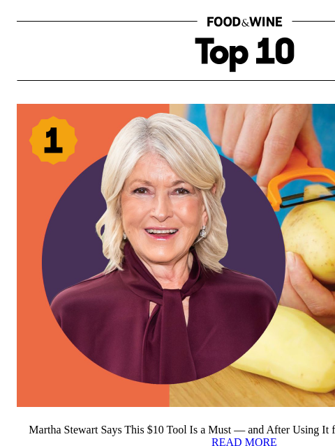 foodandwine newsletter: Martha Stewart Says This $10 Tool Is a Must