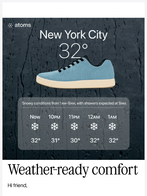 atoms newsletter: Puddles Don't Stand A Chance