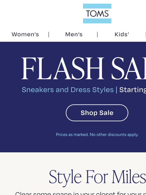 toms newsletter: Meet Your 2026 Go-To Styles—Now on Sale