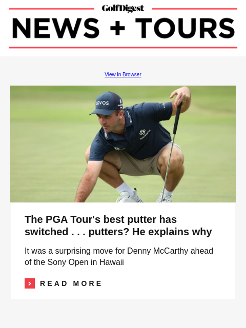 Brooks Koepka's 3-iron has undergone a shocking transformation GolfDigest View in Browser The PGA Tour's best putter has switched . . . putters? He explains why The PGA Tour's best putter