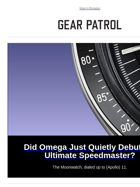 Plus, Tesla's new Model Y is now official Plus, Tesla's new Model Y is now official View in Browser Did Omega Just Quietly Debut the Ultimate Speedmaster? Did Omega Just Quietly Debut the