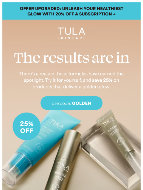 tula newsletter: Best in glow