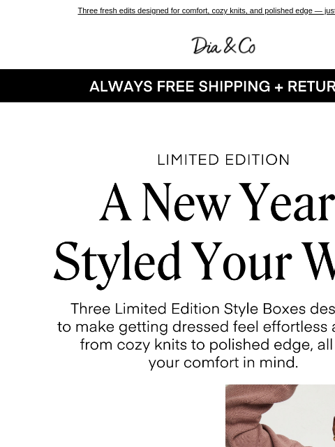 dia newsletter: RE: New Year. New Limited Edition Boxes