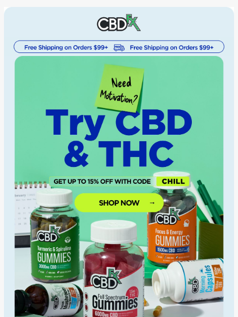 cbdfx newsletter: Need some midweek motivation? Try CBD!
