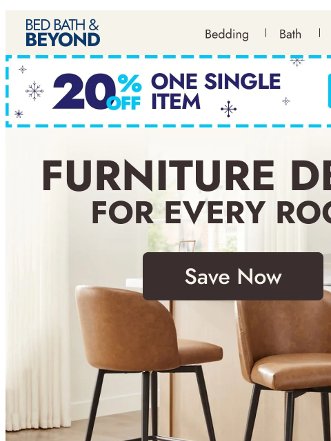 bedbathandbeyond newsletter: Furniture deals you can’t miss 🪑