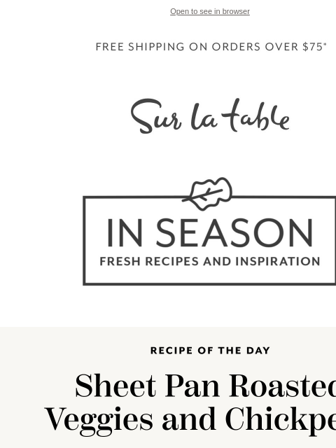 surlatable newsletter: The Answer To "What's For Dinner?"