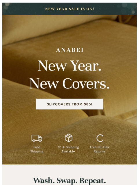anabei newsletter: Slipcovers from $85? 🤩