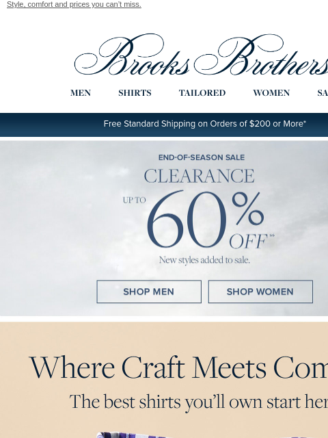 brooksbrothers newsletter: Up to 60% off the shirts you’ll wear on repeat