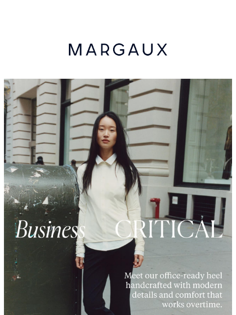 margauxny newsletter: Our new workwear heel, your new workhorse