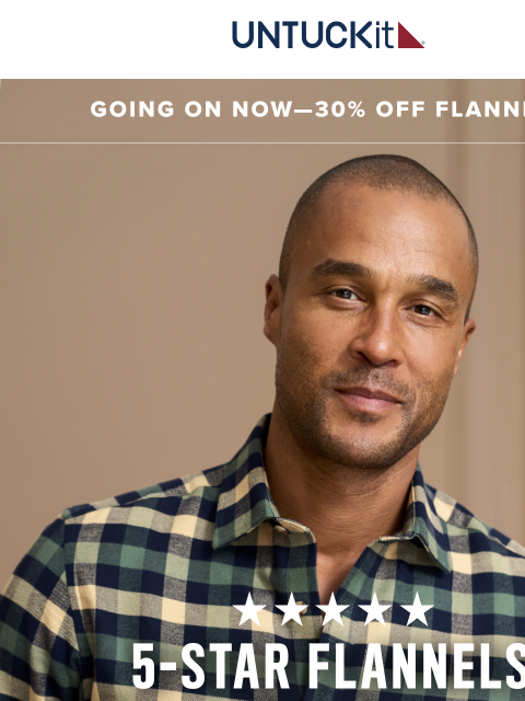 untuckit newsletter: ⭐⭐⭐⭐⭐ Flannels On Sale From $65