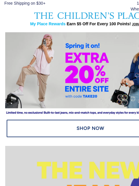 childrensplace newsletter: Denim Deals 👖 Starting at $14.99!