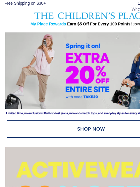 childrensplace newsletter: Their Fave Fits Meets Their Fave Colors 🌈