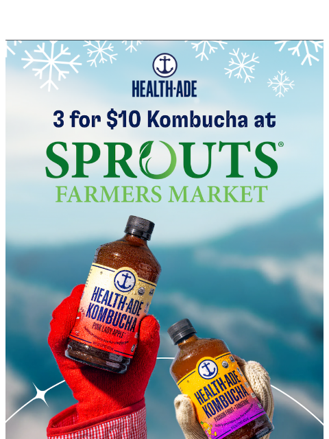 health-ade newsletter: 3 bottles. 1 sweet deal. 🙌