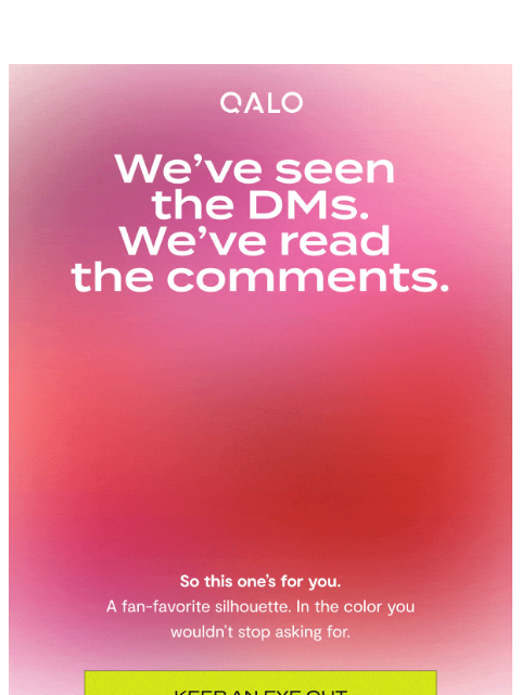qalo newsletter: This one’s for you